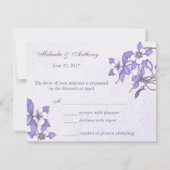 Columbine Bouquet 1 RSVP-Karten RSVP Karte (Rückseite)