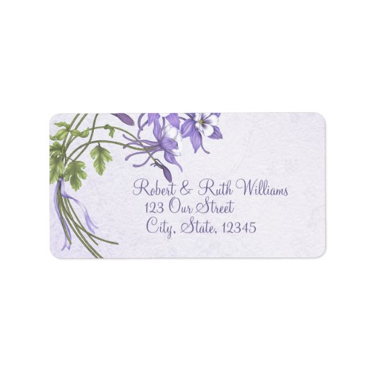 Columbine Bouquet 2 Address Labels Adressaufkleber (Vorne)