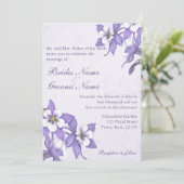 Columbine Bouquet 2 Einladungen für Hochzeiten (Stehend Vorderseite)