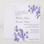 Columbine Bouquet 2 Einladungen für Hochzeiten (Vorne/Hinten)