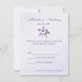 Columbine Bouquet 2 RSVP-Karten RSVP Karte (Rückseite)