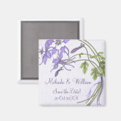 Columbine Bouquet Magnet ~ Save the Date (Vorderseite/Rückseite)