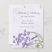 Columbine Bouquet Save the Date (Rückseite)