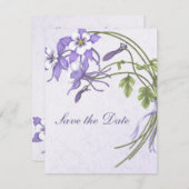 Columbine Bouquet Save the Date (Vorne/Hinten)