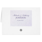 Columbine Bouquet Tischnummer Card (Rückseite Horizontal)