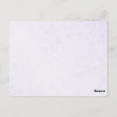 Columbine Bouquet Tischnummer (Postkarte) (Rückseite)