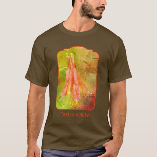 Columbine Flower Abstract Personalized T-Shirt (Vorderseite)