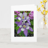 Columbine flower greeting card karte (Gelbe Blume)