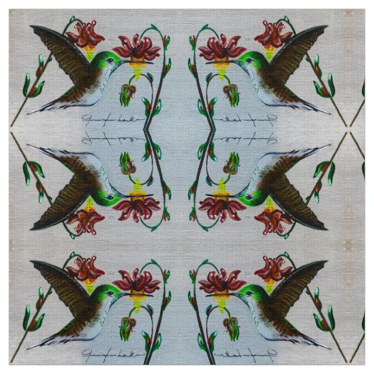 Columbine Hummingbird Stoff (Muster)