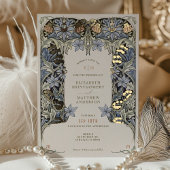 Columbine Morris Viktorianisch Vintage Wedding Folieneinladung