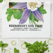 Columbine-Samen-Paket-Aufkleber Küchentuch (Gefaltet)