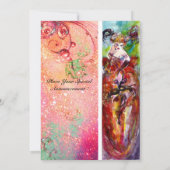 COLUMBINE, Sweet 16 Masquerade Party, rosa Gold Einladung (Rückseite)