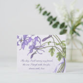 Columbine Wedding 3 Einladungen - Metalleis (Stehend Vorderseite)