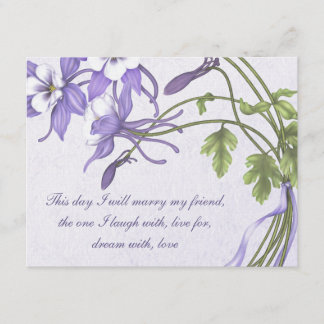 Columbine Wedding 3 Einladungen - Metalleis