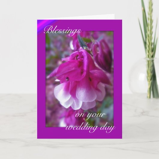 Columbine Wedding Day Blessings Card Karte (Vorderseite)