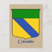 Columbo Heraldic Shield Postkarte (Vorderseite)