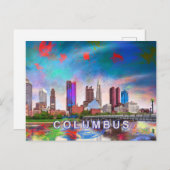 Columbus Abstrakt Art Postkarte (Vorne/Hinten)