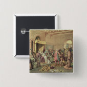 Columbus am Königshof von Spanien in Barcelona Button (Vorne & Hinten)