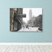 Columbus Avenue Liquor Store NYC Snowstorm Winter Leinwanddruck (Insitu (Holzboden))