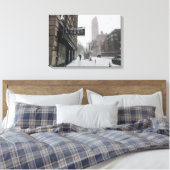 Columbus Avenue Liquor Store NYC Snowstorm Winter Leinwanddruck (Insitu (Schlafzimmer))