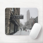 Columbus Avenue Liquor Store NYC Snowstorm Winter Mousepad (Mit Mouse)
