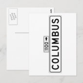 Columbus Avenue, San Francisco Street Sign Postkarte (Vorne/Hinten)