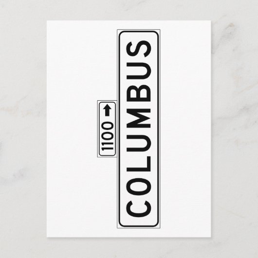 Columbus Avenue, San Francisco Street Sign Postkarte (Vorderseite)