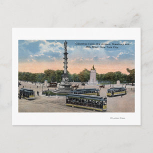 Columbus Circle & 8. Ave. Postkarte