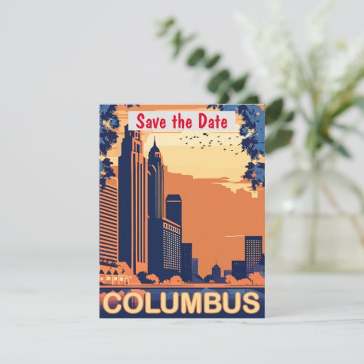 Columbus City, OH, Save The Date (Stehend Vorderseite)