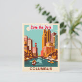 Columbus City, Ohio, Waterfront, Save The Date (Stehend Vorderseite)