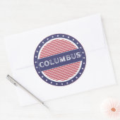 Columbus City Pride Emblem – American Identity Runder Aufkleber (Umschlag)