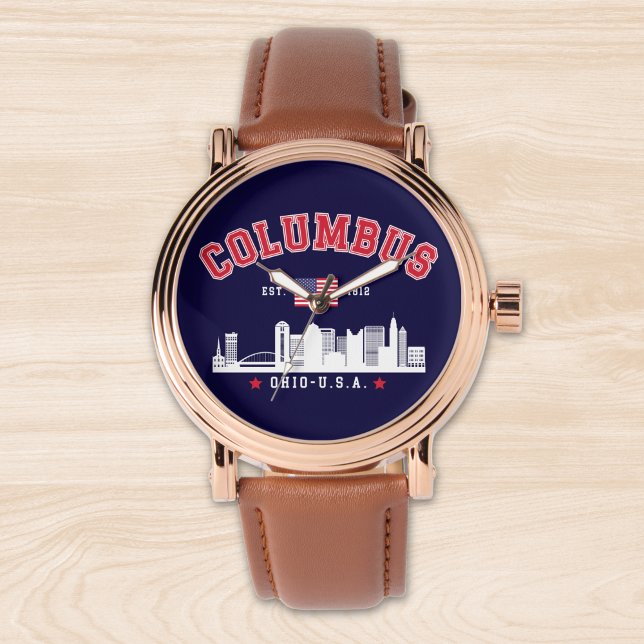 Columbus City Skyline Print Armbanduhr (Von Creator hochgeladen)