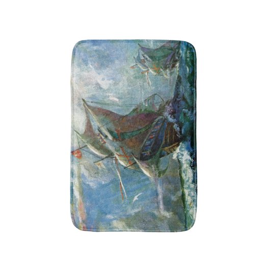 Columbus Day Badematte (Vorderseite Vertikal)