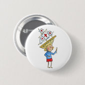 Columbus Day Button (Vorne & Hinten)