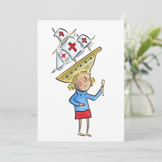 Columbus Day Einladung (Stehend Vorderseite)