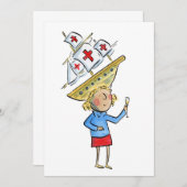 Columbus Day Einladung (Vorne/Hinten)