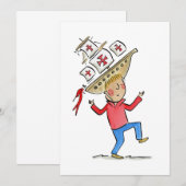 Columbus Day Einladung (Vorne/Hinten)