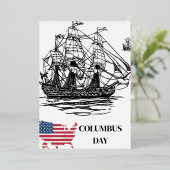COLUMBUS DAY FOLIENEINLADUNG (Stehend vorne)