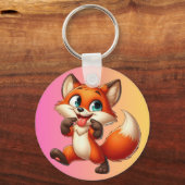 Columbus Day Fox Schlüsselanhänger (Rückseite)