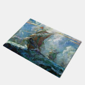 Columbus Day Fußmatte (Schrägansicht)