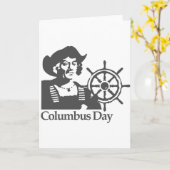 Columbus Day Karte (Gelbe Blume)