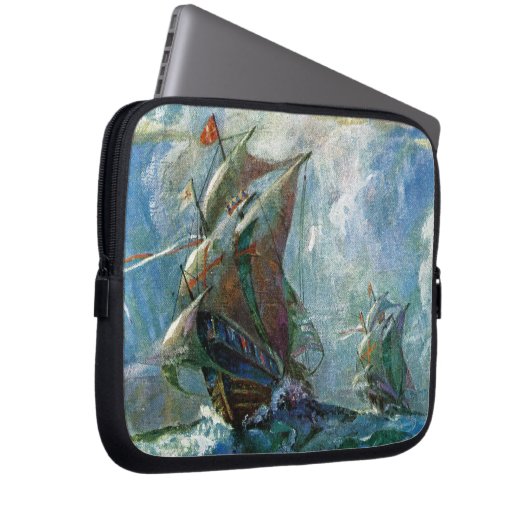 Columbus Day Laptopschutzhülle (Vorne Rechts)