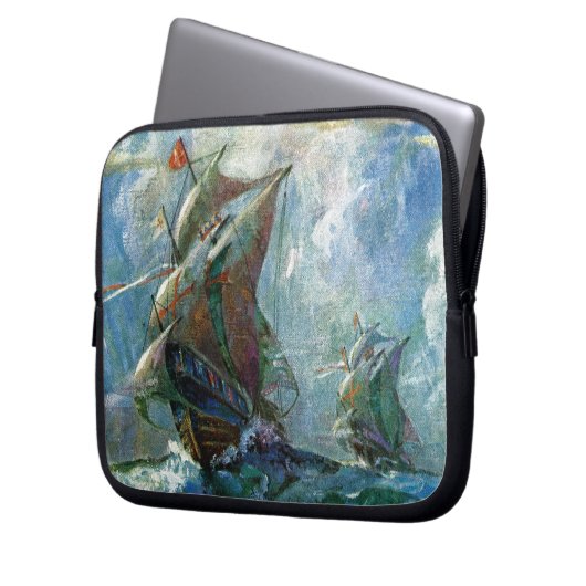 Columbus Day Laptopschutzhülle (Vorderseite Links)