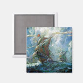 Columbus Day Magnet (Vorderseite/Rückseite)