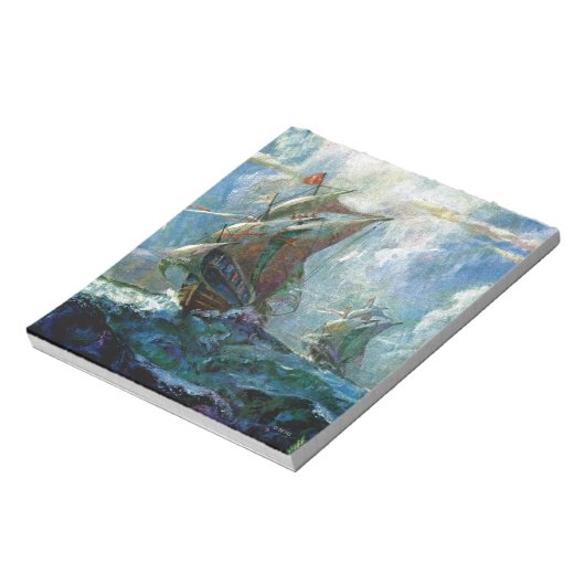 Columbus Day Notizblock (Rotiert)