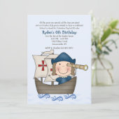 Columbus Day-Party Einladung (Stehend Vorderseite)