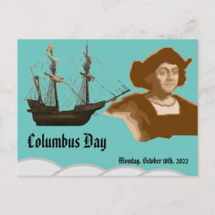 Columbus day postkarte