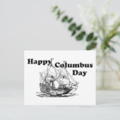 Columbus Day Postkarte (Stehend Vorderseite)