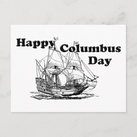 Columbus Day Postkarte (Vorderseite)