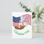 Columbus Day Postkarte (Stehend Vorderseite)